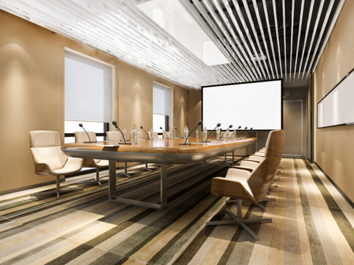 Modern Conference Room with AV Installation